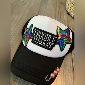 Custom trucker hat. Broadway girls/ Nashville hat bar style